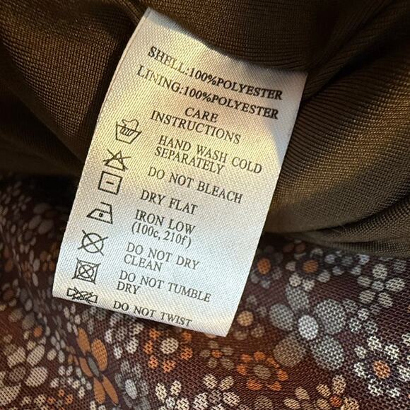 Motel Rocks Tintin Mini Dress Brown Floral Stretch Mesh Strappy XXS - Picture 13 of 14